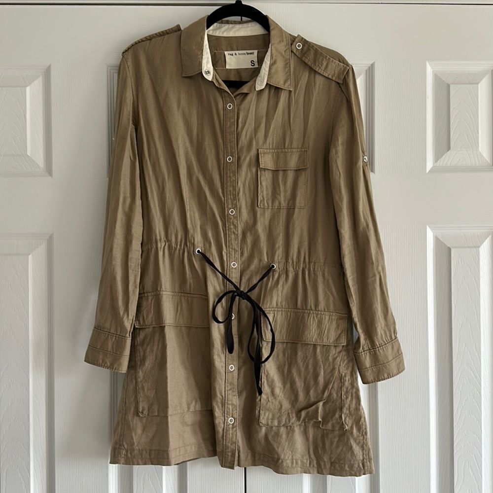 Rag & Bone Women’s Tan Long Tie Waist Shirt or Dress